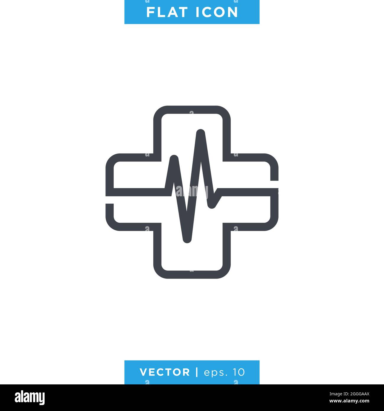 Modèle de conception de logo vectoriel d'icônes médicales croisées. Illustration de Vecteur