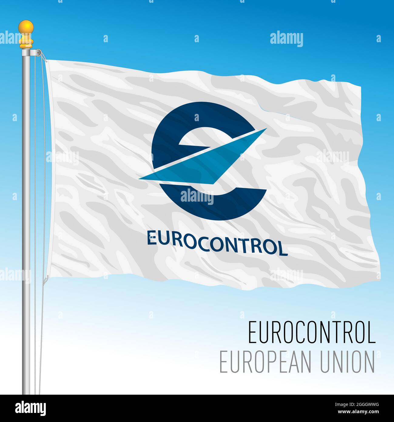 Drapeau Eurocontrol, Union européenne, illustration vectorielle Illustration de Vecteur