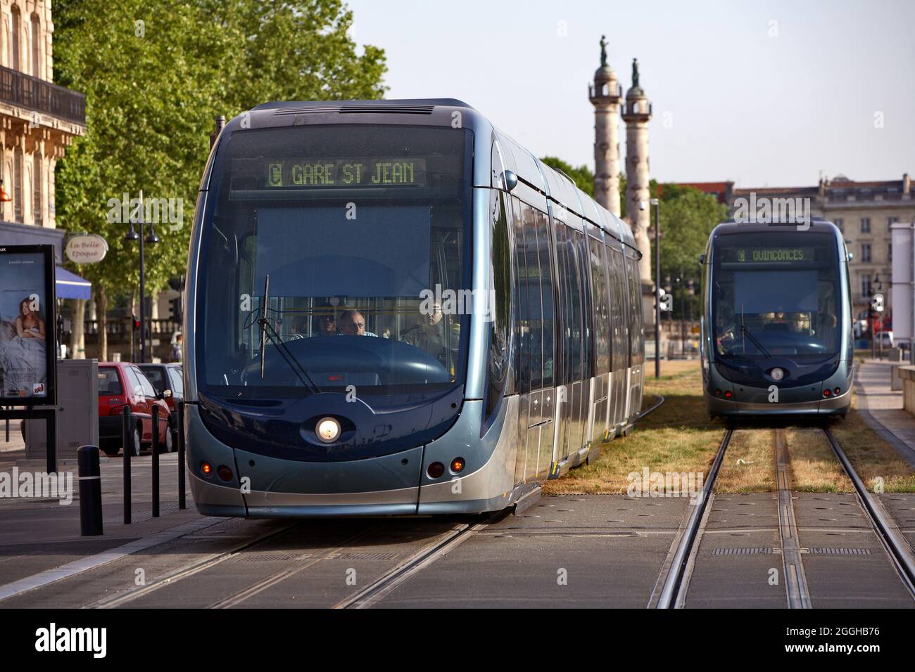 FRANCE. GIRONDE (33) VILLE DE BORDEAUX. TRAMWAY Banque D'Images