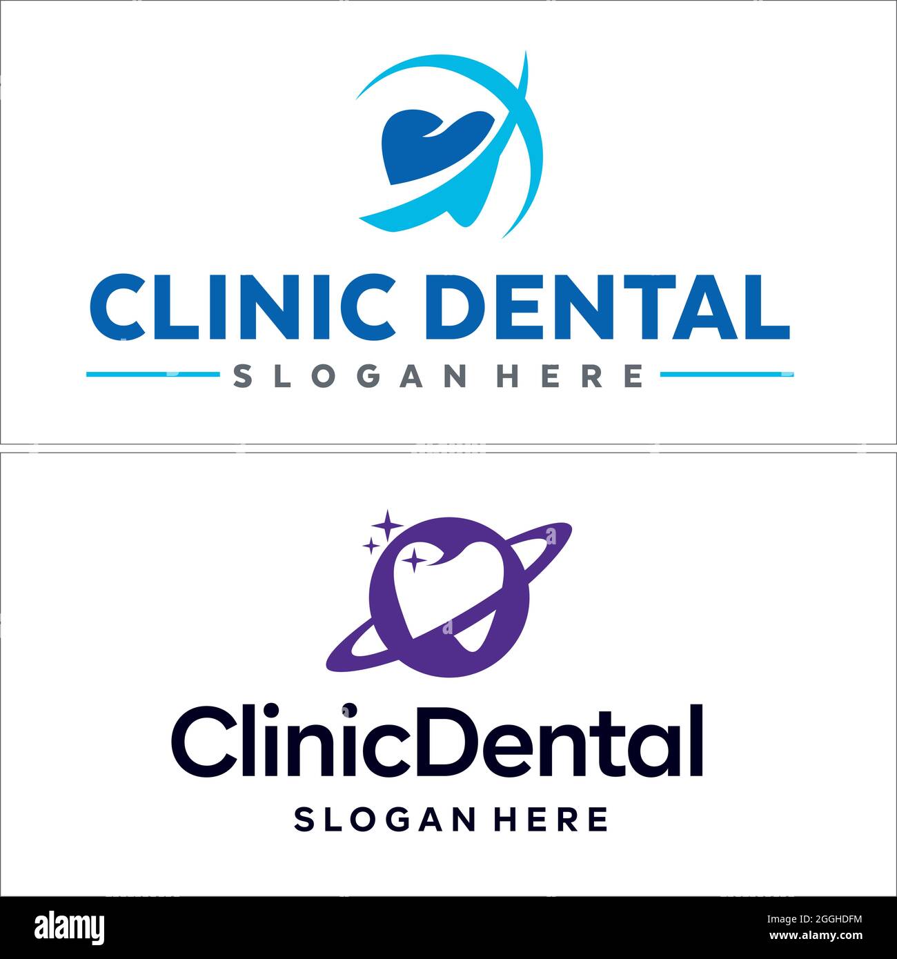Dessin du logo de l'icône de la dent de la clinique dentaire Illustration de Vecteur