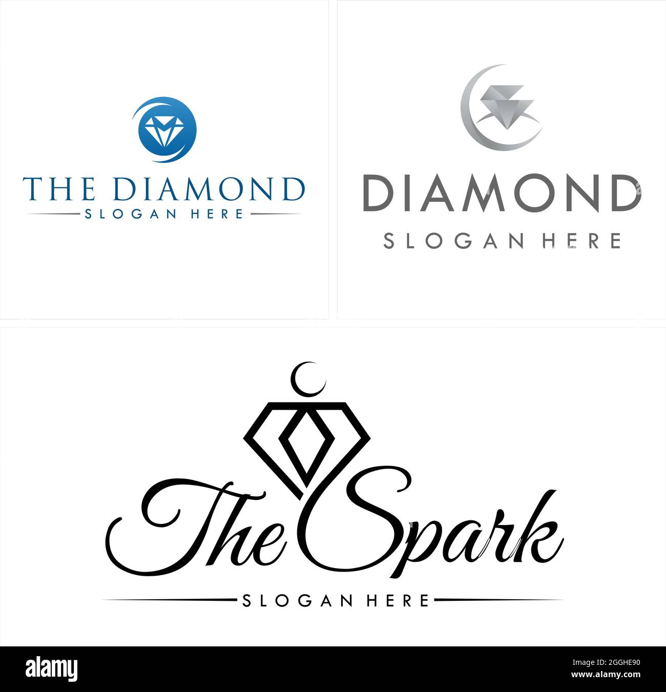 Bijoux de mode produit d'affaires de diamants logo design Image Vectorielle  Stock - Alamy