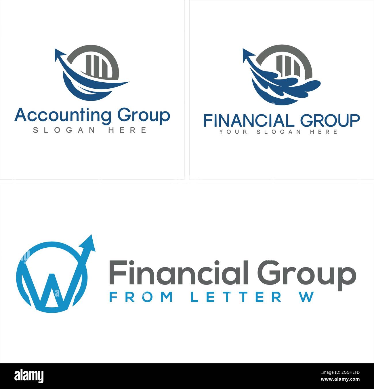 Graphique financier comptable avec logo en forme de flèche Illustration de Vecteur