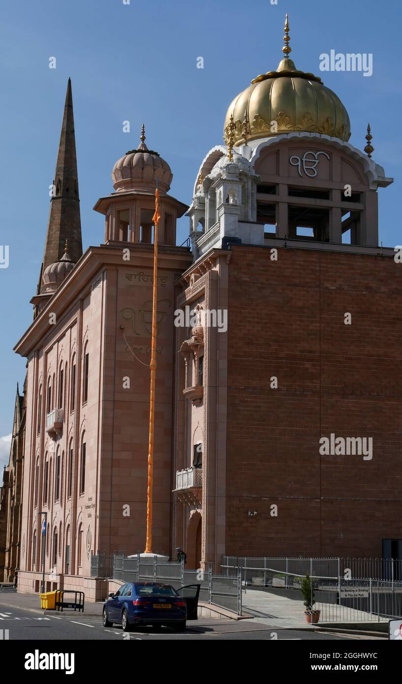 Le nouveau temple sikh Central Gurdwara Singh Sabha, Berkeley St, Finnieston, centre-ville de Glasgow, Écosse, Royaume-Uni Banque D'Images