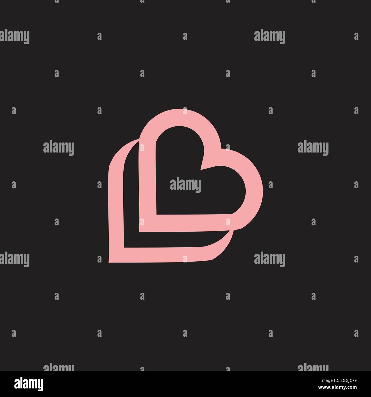 LB initial logo Rose amour inspiration exclusive de conception Illustration de Vecteur