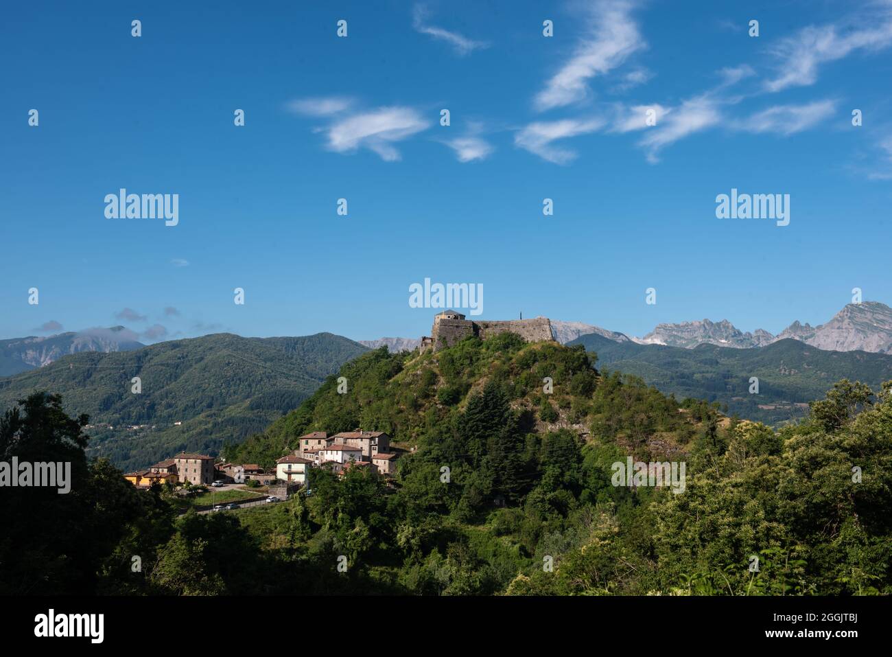 Forteresse de Verrucole Banque D'Images