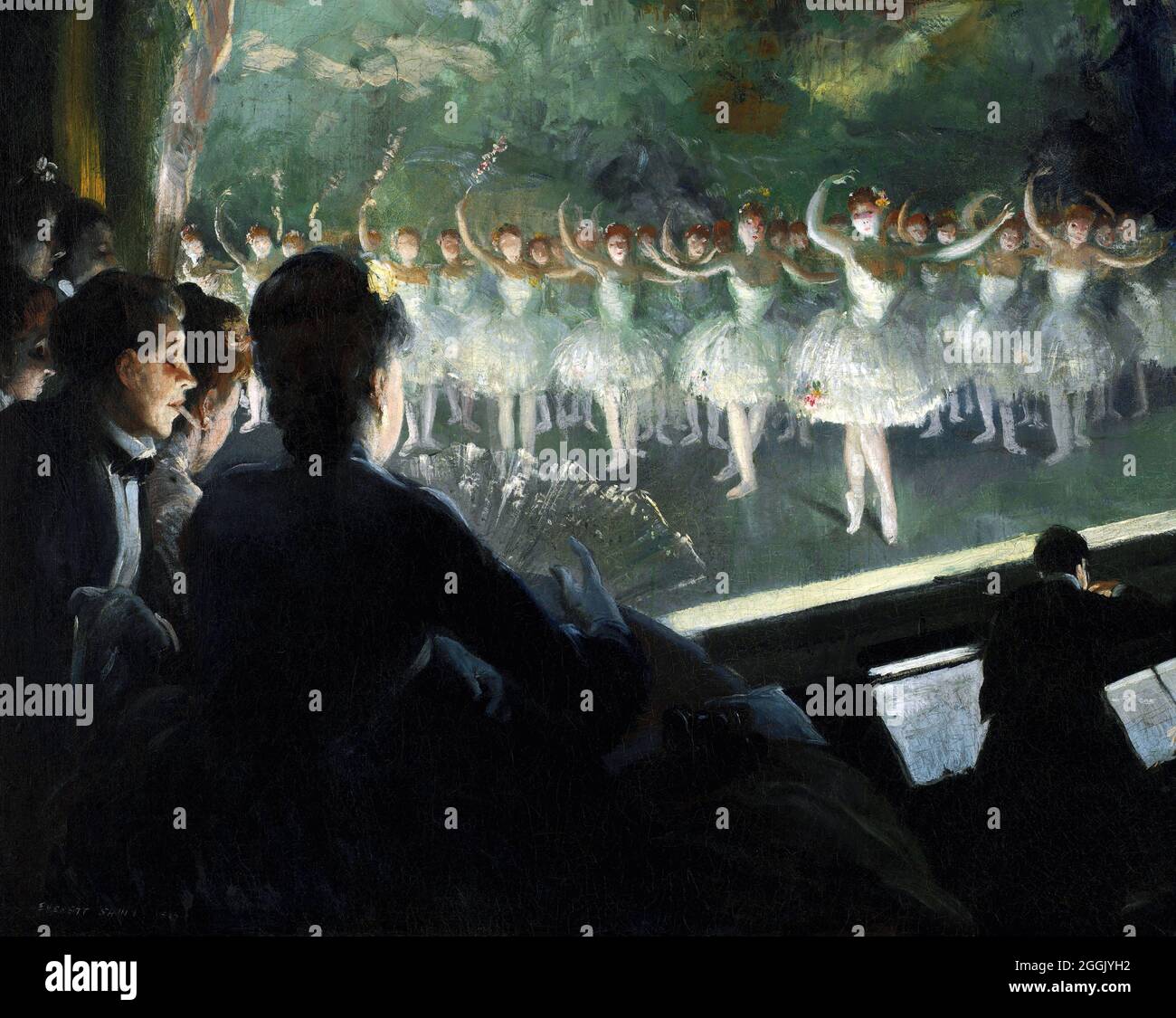 Le Ballet blanc d'Everett Shinn (1876-1953), huile sur toile, 1904 Banque D'Images