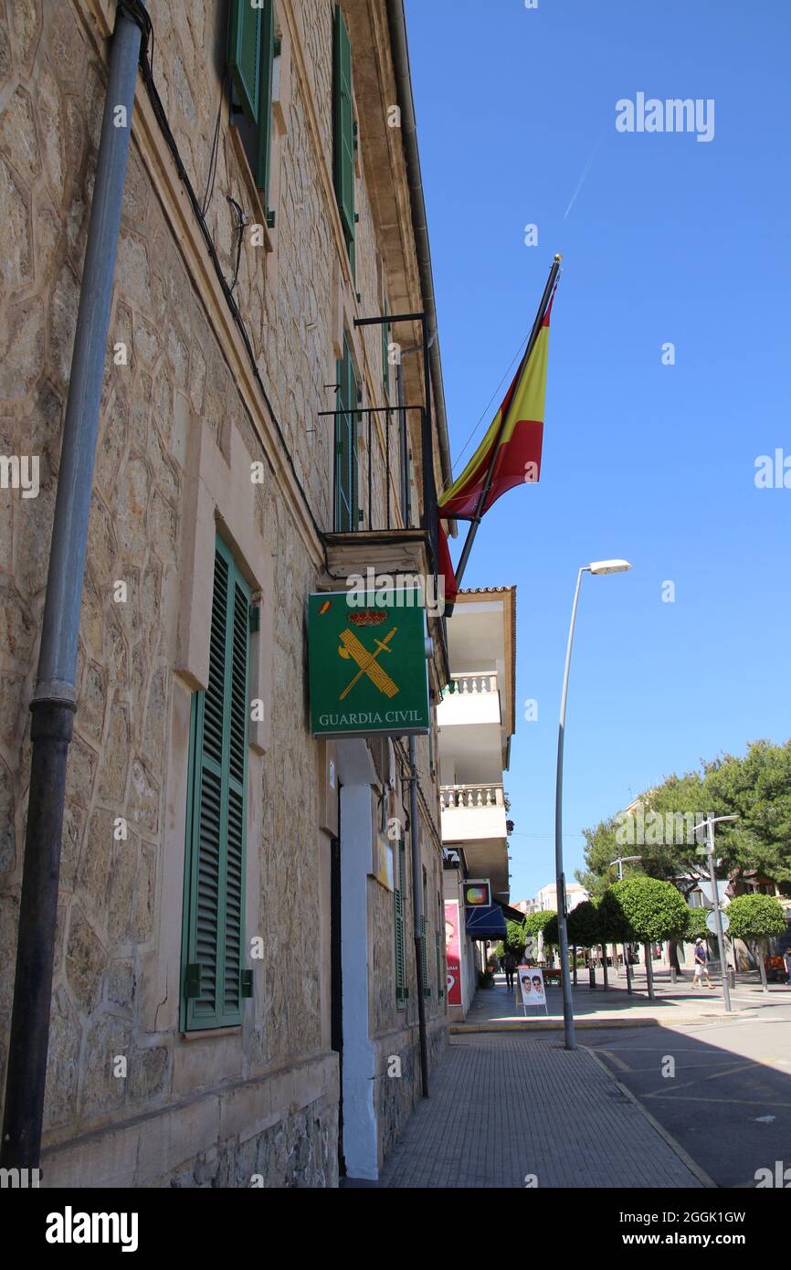 Guardia civil, unité de police, Arta, Majorque, Iles Baléares, Espagne Banque D'Images