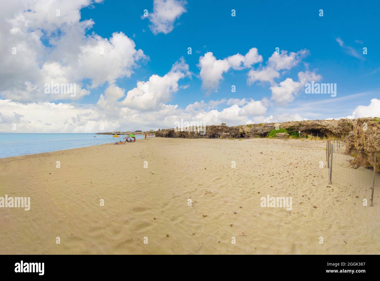 Réserve naturelle de Vendicari (Sicilia, Italie) - dans la partie sud de l'île de Sicile, une suggestive oasis de la faune avec les plages de sable Banque D'Images