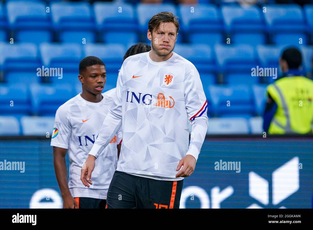 OSLO, NORVÈGE - 1er SEPTEMBRE : Wout Weghorst des pays-Bas lors du match de qualification de la coupe du monde entre la Norvège et les pays-Bas au stade Ullevaal le 1er septembre 2021 à Oslo, Norvège (photo d'Andre Weening/Orange Pictures) Banque D'Images