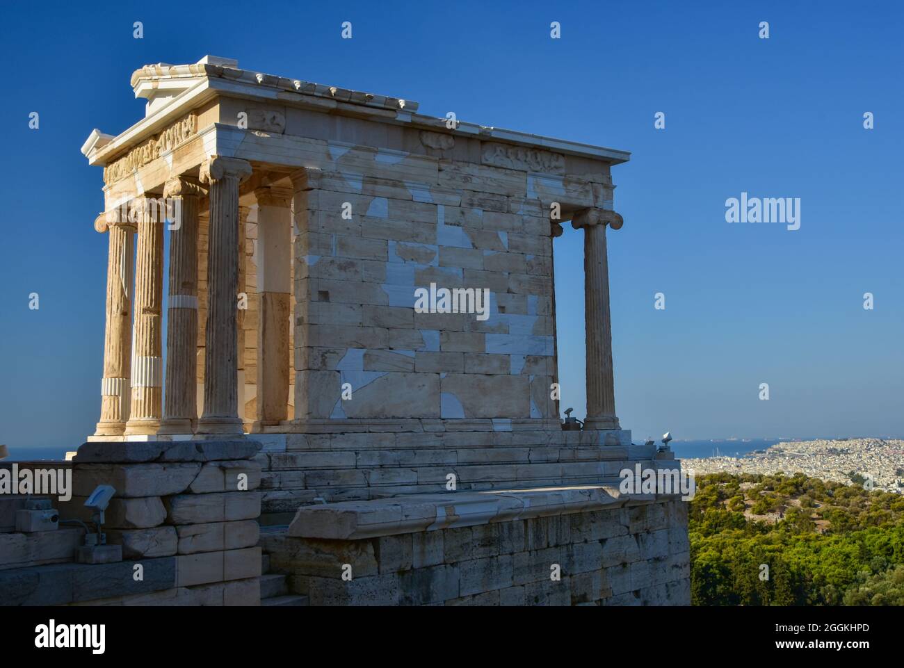 Temple d'Athéna Nike sur l'Acropole à Athènes, Grèce Photo Stock - Alamy