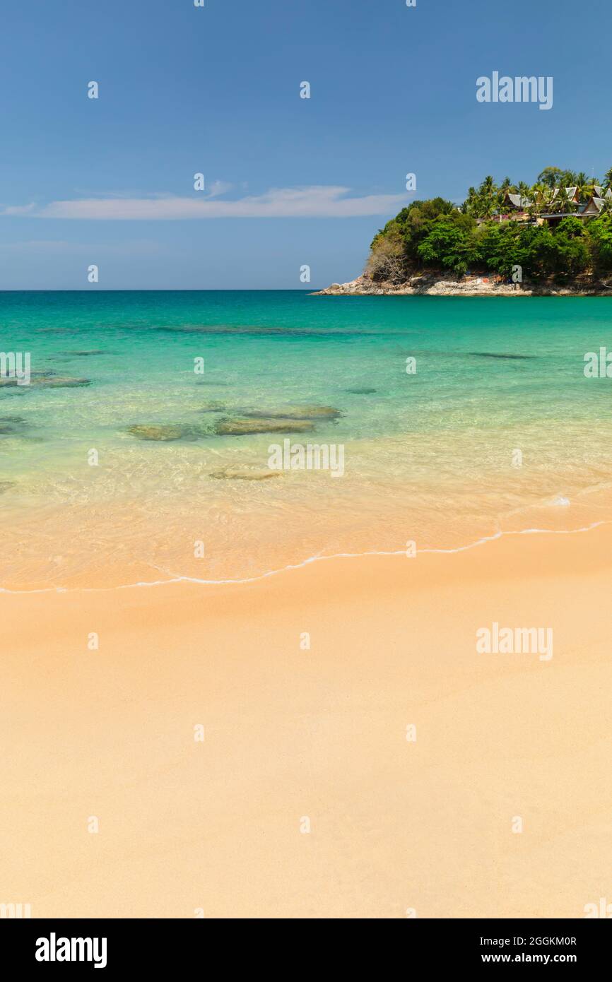 Laem Singh Beach, Phuket, Mer d'Andamen, Océan Indien, Thaïlande, Asie Banque D'Images