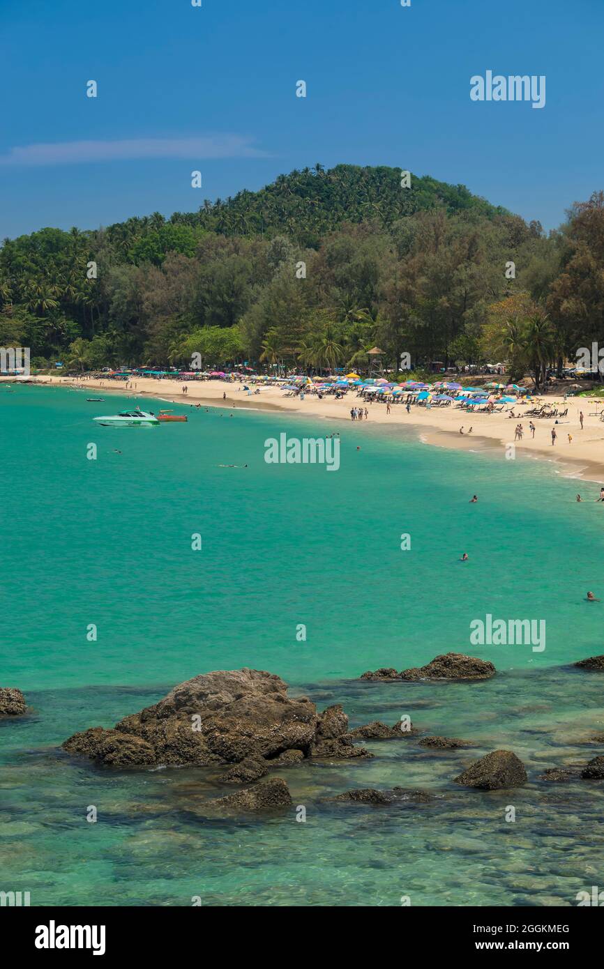 Plage de Surin, Phuket, mer d'ANDAM, Océan Indien, Thaïlande, Asie Banque D'Images