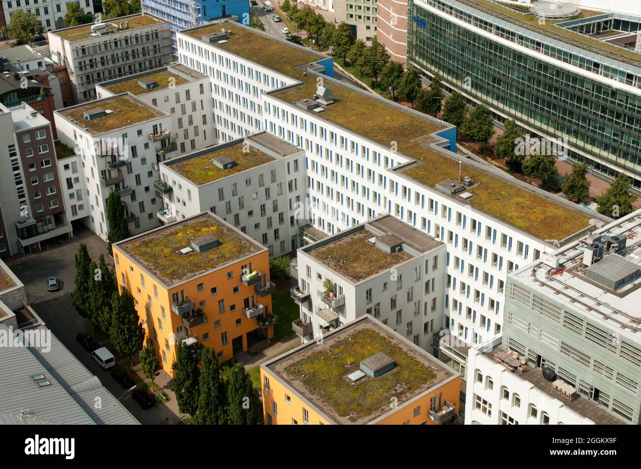Vue aérienne du quartier de Hambourg, Allemagne Banque D'Images