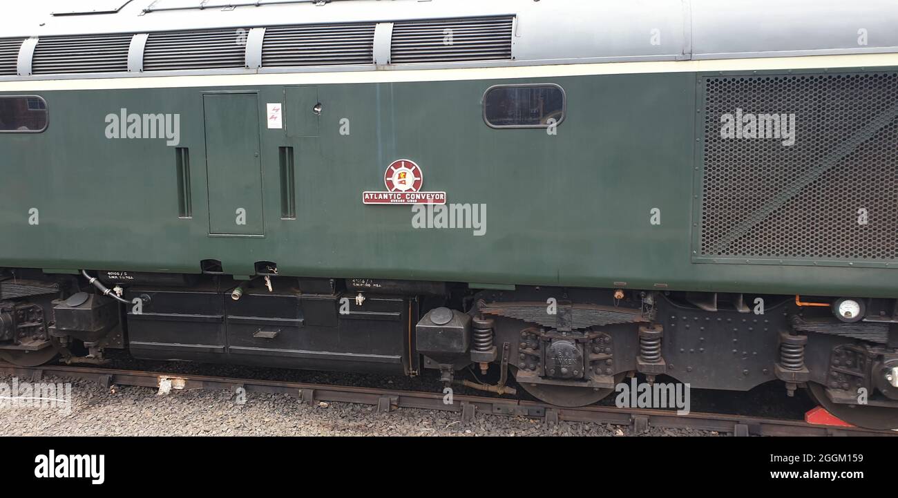 Moteur de locomotive diesel, Kidderminster, Worcestershire. 29-08-2021. Une locomotive diesel est un type de locomotive de chemin de fer dans lequel se trouve le moteur principal Banque D'Images