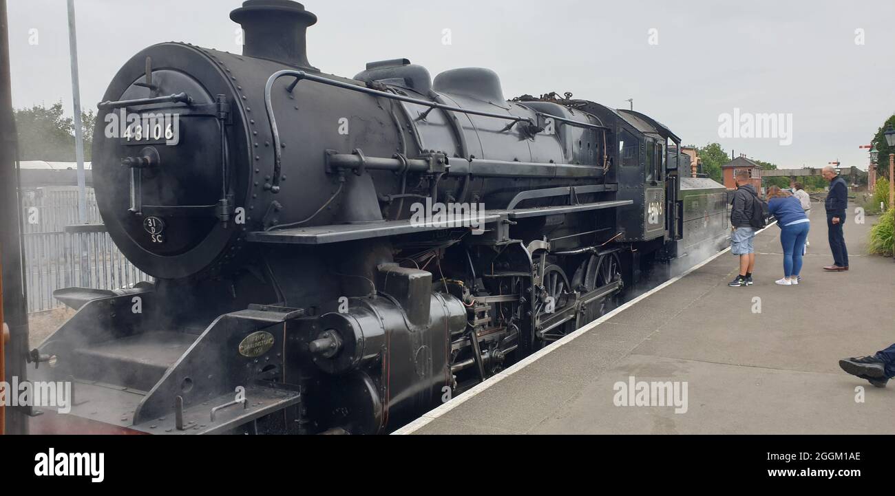 Train à vapeur et pullman carraiges, Kiddetrminster 29, 08,2021. Kidderminster à Bridgenorth, chemin de fer de la vallée de Severn, Angleterre Royaume-Uni, l'explorateur Banque D'Images