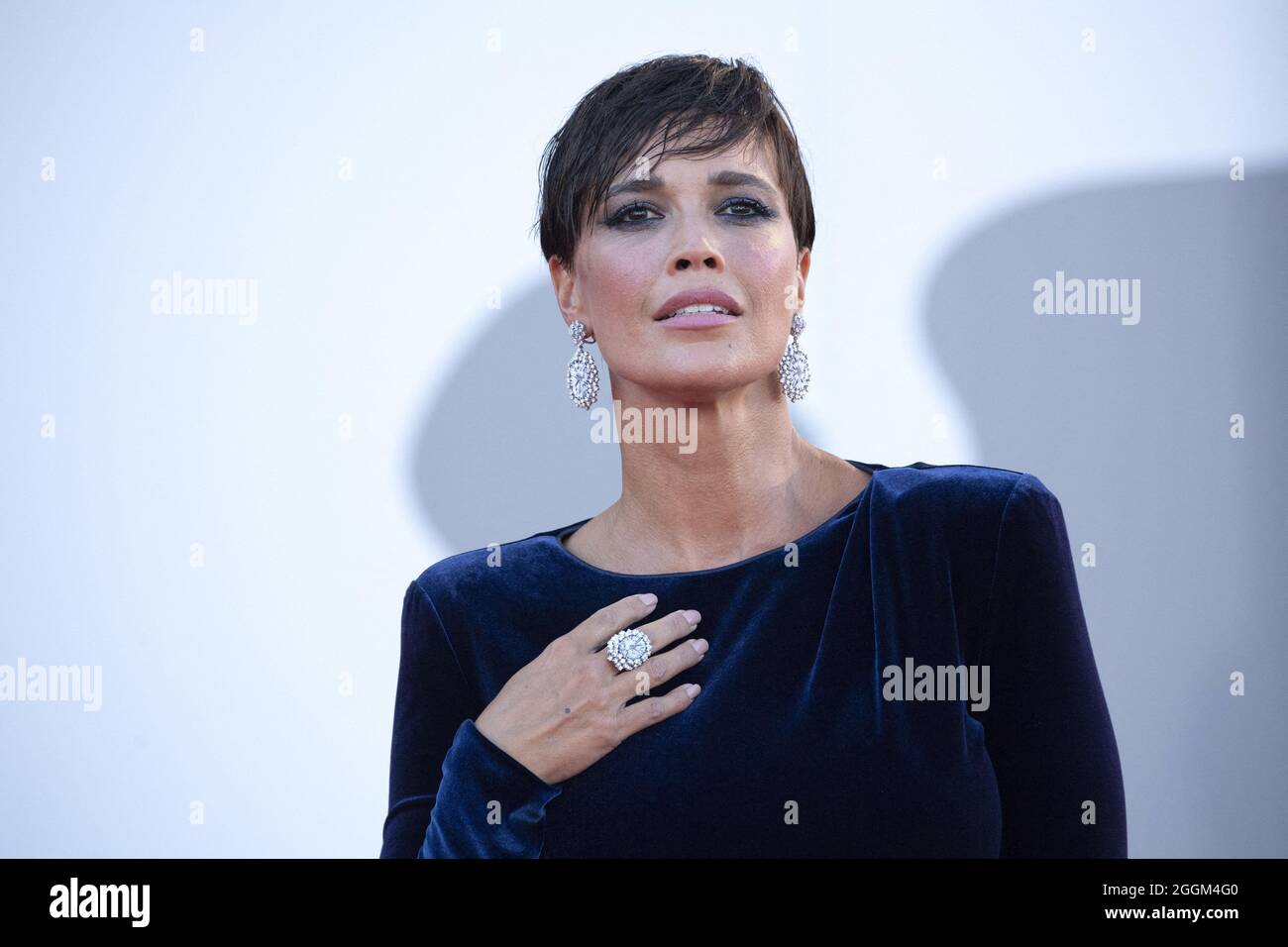 Roberta Giarrusso participe à la première Madres Paralelas et à la cérémonie d'ouverture du 78e Festival International du film de Venise, en Italie, le 01 septembre 2021. Photo d'Aurore Marechal/ABACAPRESS.COM Banque D'Images