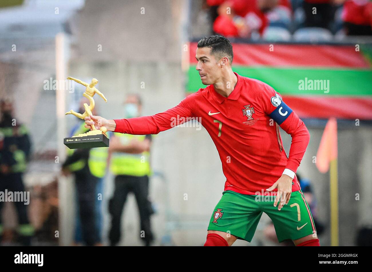 Cristiano Ronaldo lors de la coupe du monde de la FIFA Qatar 2022 European  qualification groupe Un match de football entre le Portugal et la  République d'Irlande au stade de l'Algarve à