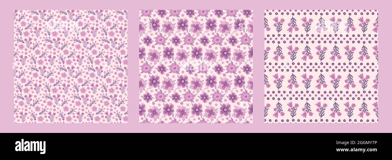 Motif fleur de Seamles.imprimé en tissu dessiné à la main.motif floral vintage. Illustration de Vecteur