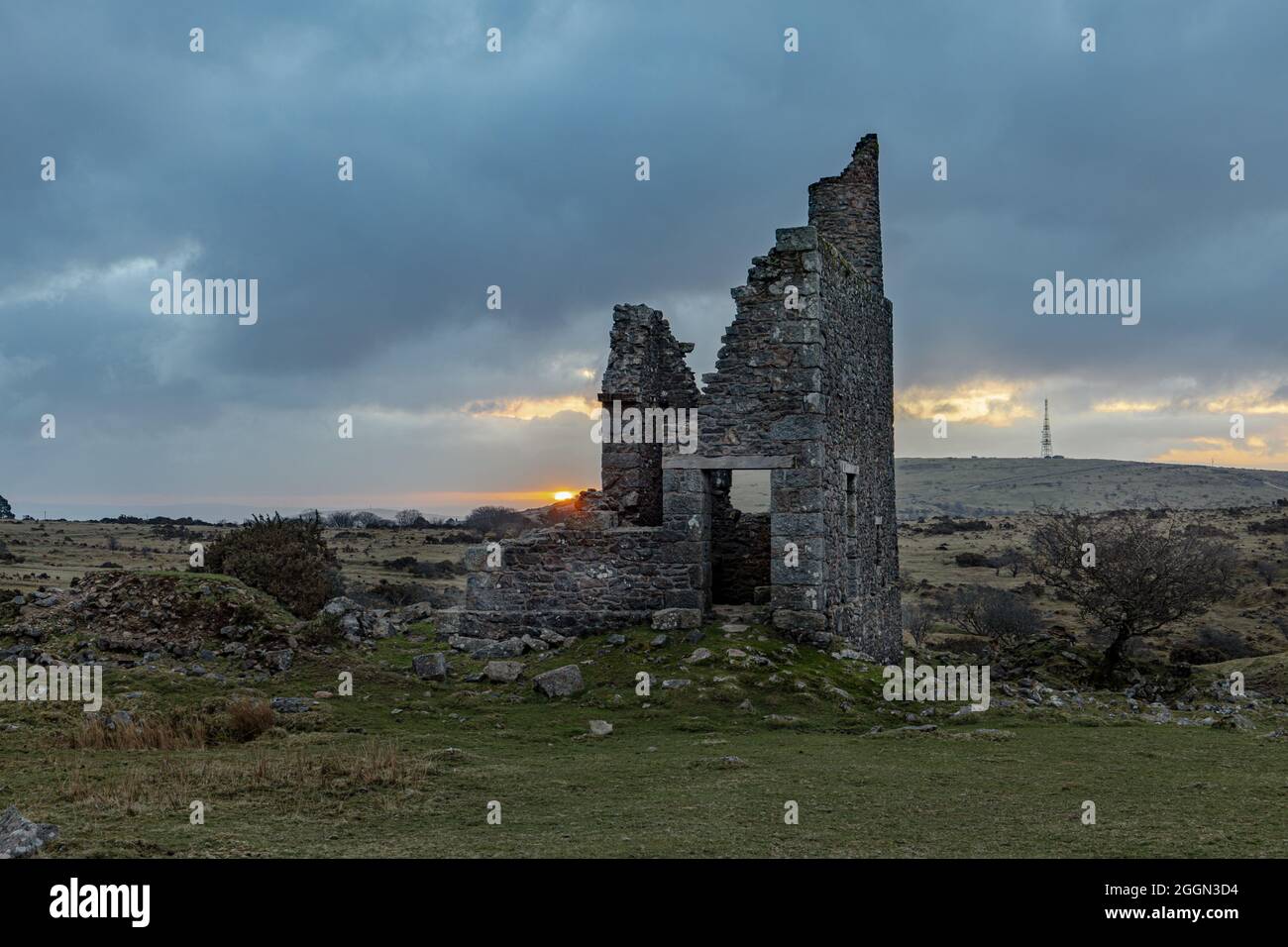 Mine Silver Valley Minions Bodmin Moor Cornwall Banque D'Images