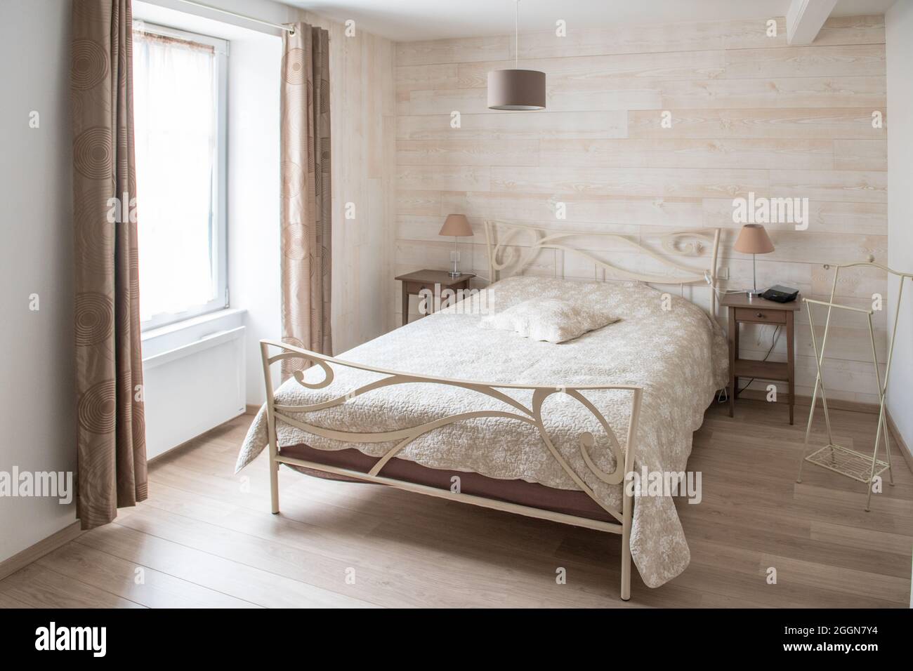 Décoration concept: Chambre brun clair Banque D'Images