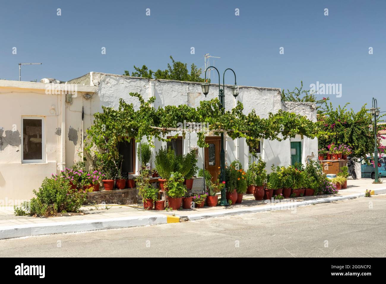Une maison traditionnelle dans le village d'Antimachia à Kos, Dodécanèse, Grèce Banque D'Images