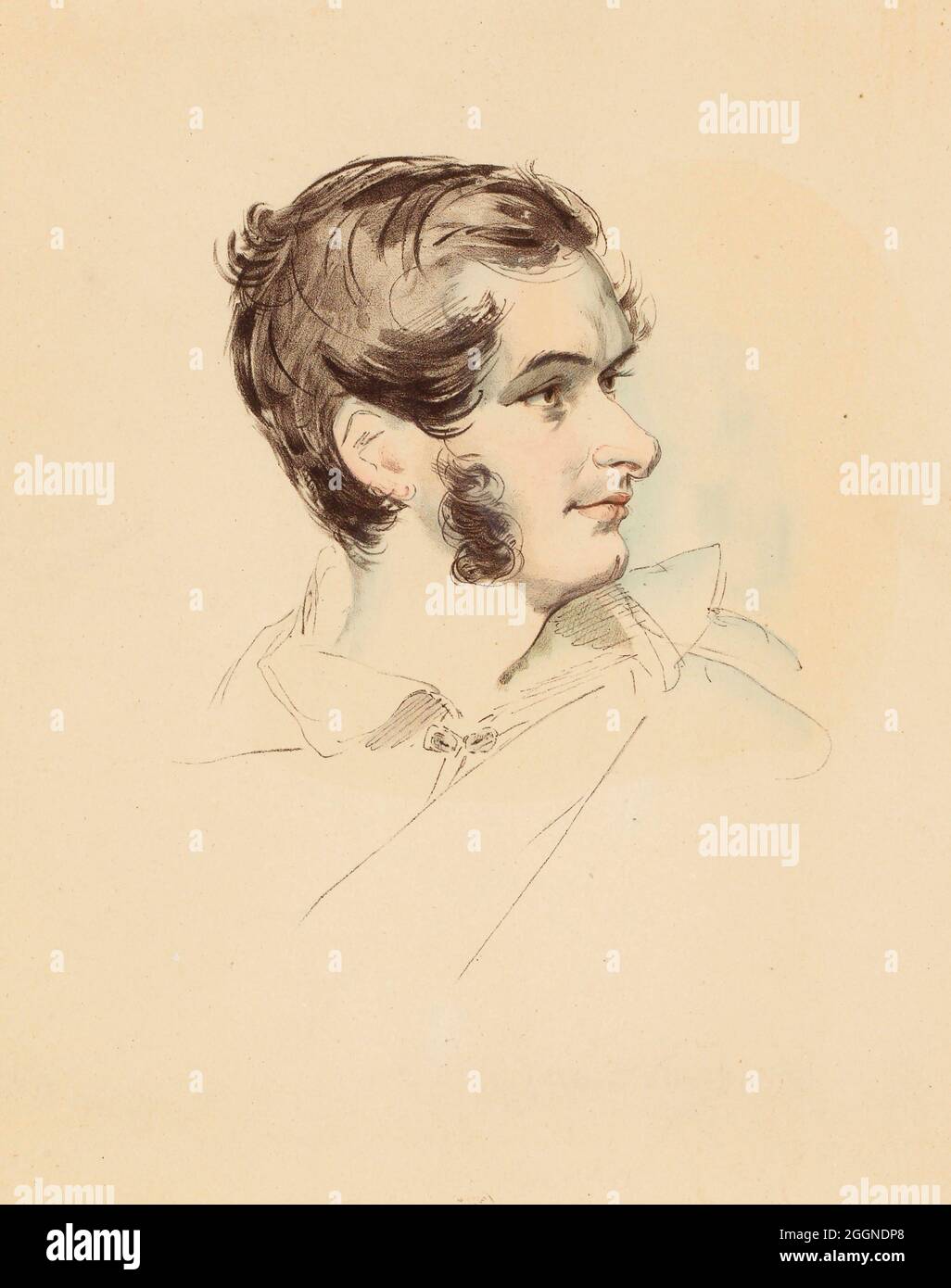 Portrait de l'écrivain Prosper Mérimée (1803-1870). Musée : Musée Carnavalet, Paris. Auteur: Simon-Jacques Rochard. Banque D'Images