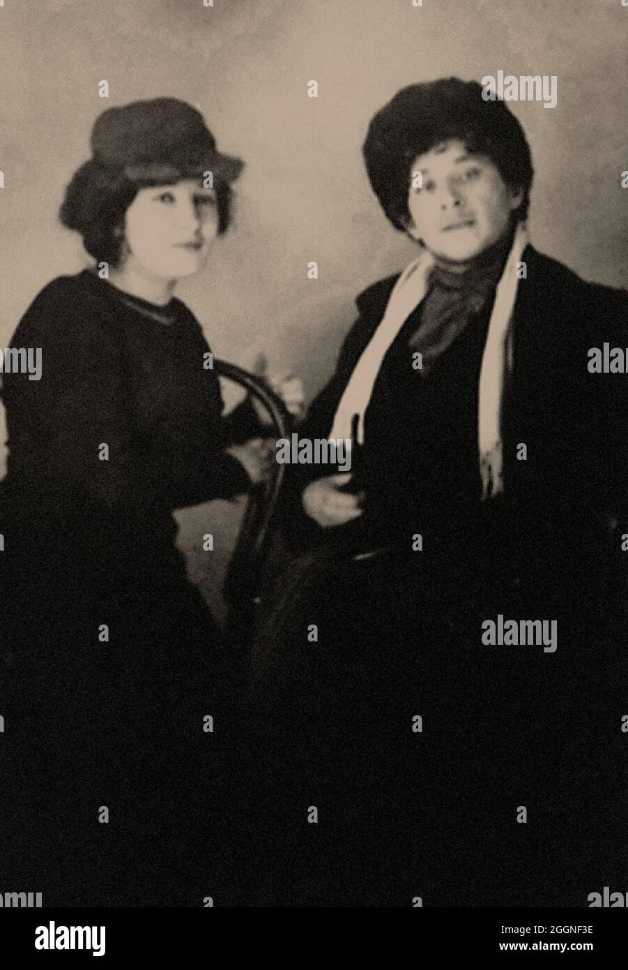 Marc Chagall et Bella Rosenfeld. Musée : © Archives Marc et Ida Chagall, Paris. Auteur: ANONYME. Banque D'Images