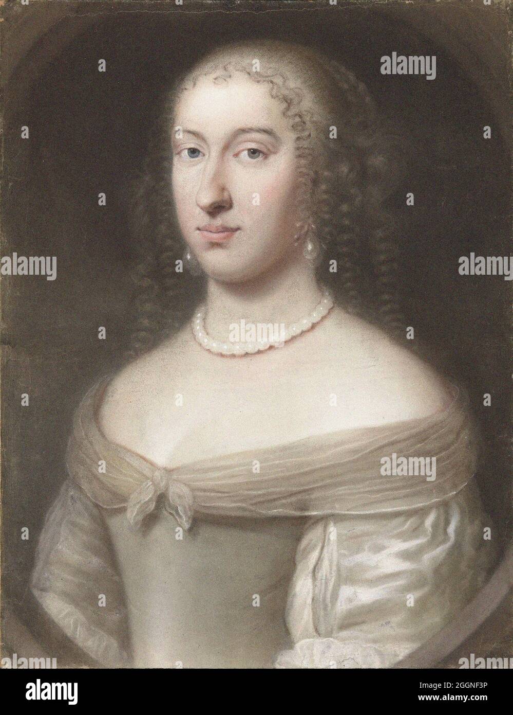 Portrait de Maria Thérèse d'Espagne (1638-1683), Reine consort de France et Navarre. Musée : Musée de l'Histoire de France, Château de Versailles. Auteur: WALLERANT VAILLANT. Banque D'Images