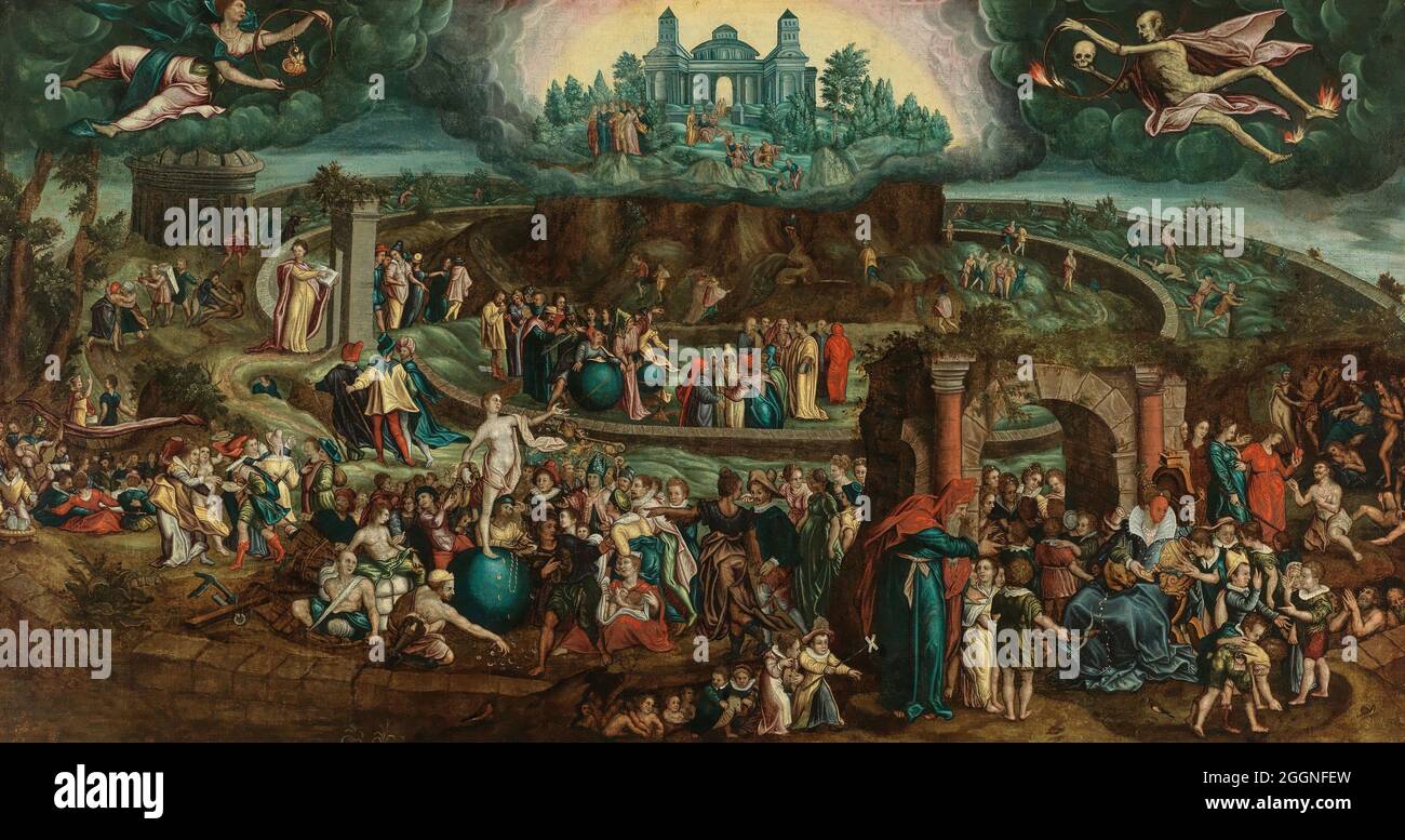 Tabula Cebetis (la Table des Cèbes). Musée : COLLECTION PRIVÉE. Auteur: HENDRICK GOLTZIUS. Banque D'Images