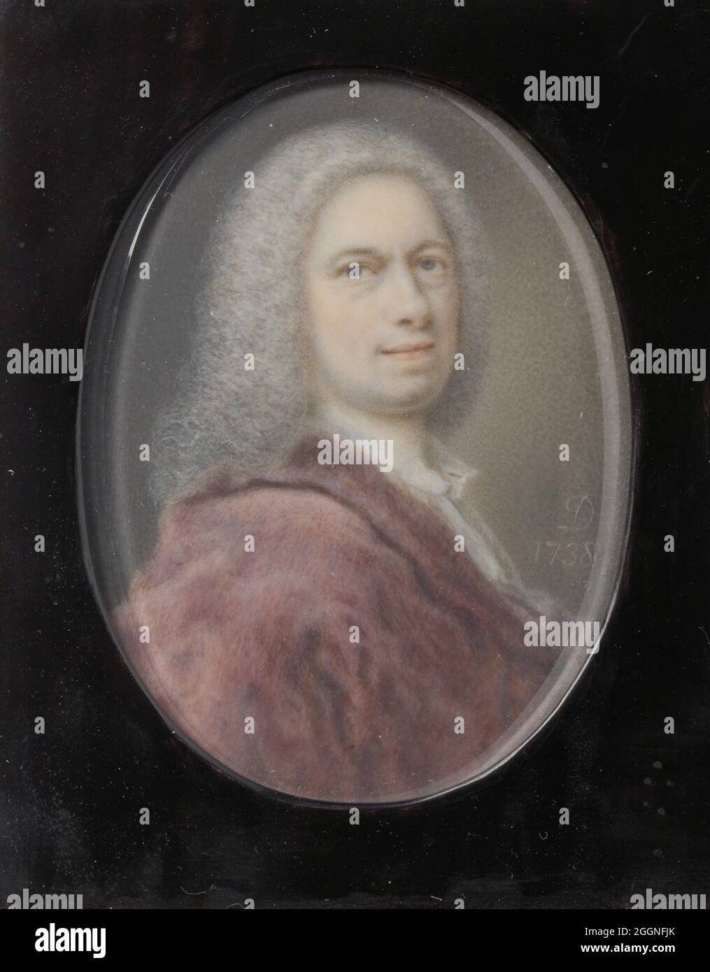 Autoportrait. Musée : Rijksmuseum, Amsterdam. Auteur: BALTHASAR DENNER. Banque D'Images