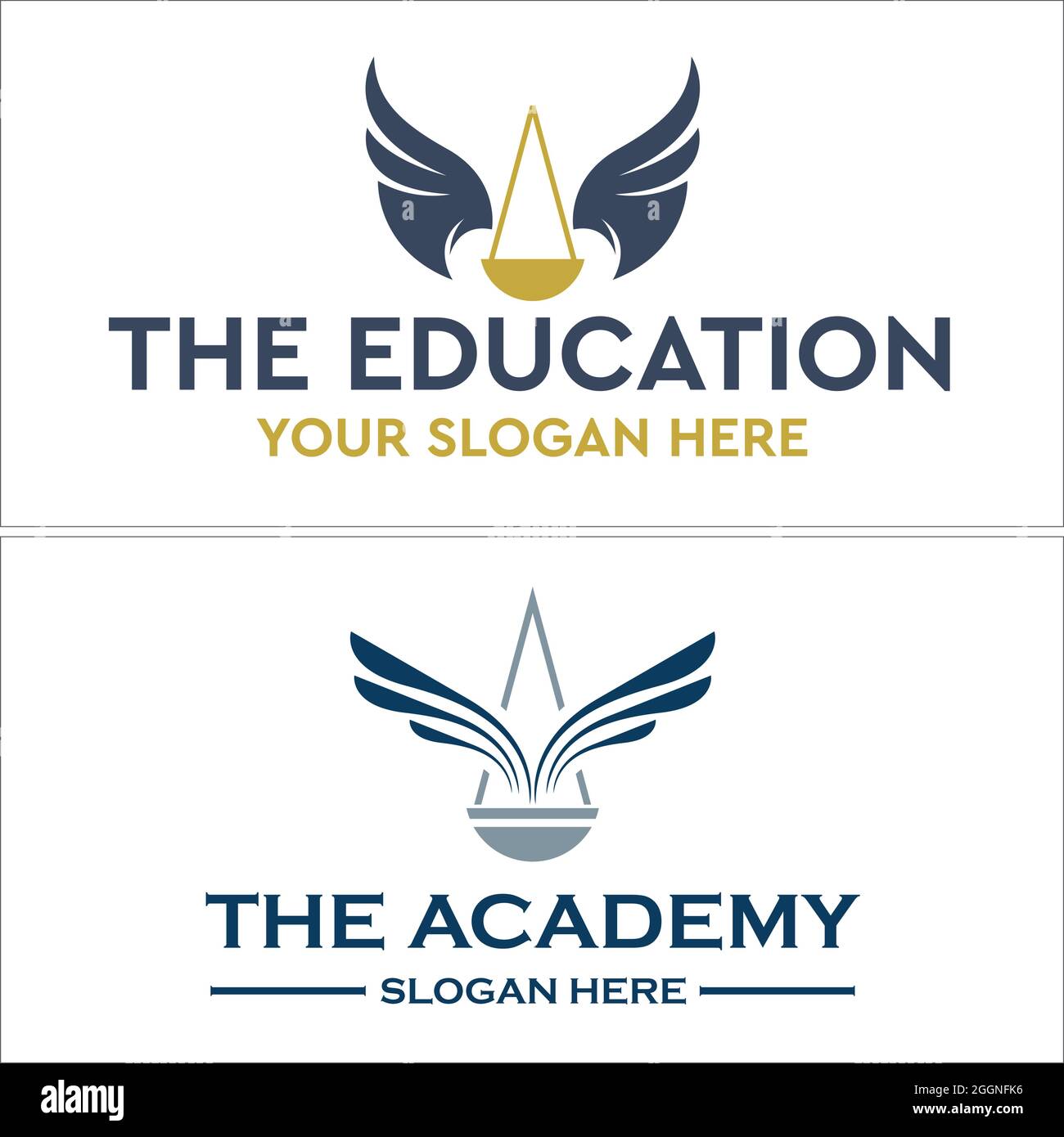 Design du logo Education coaching academy Illustration de Vecteur