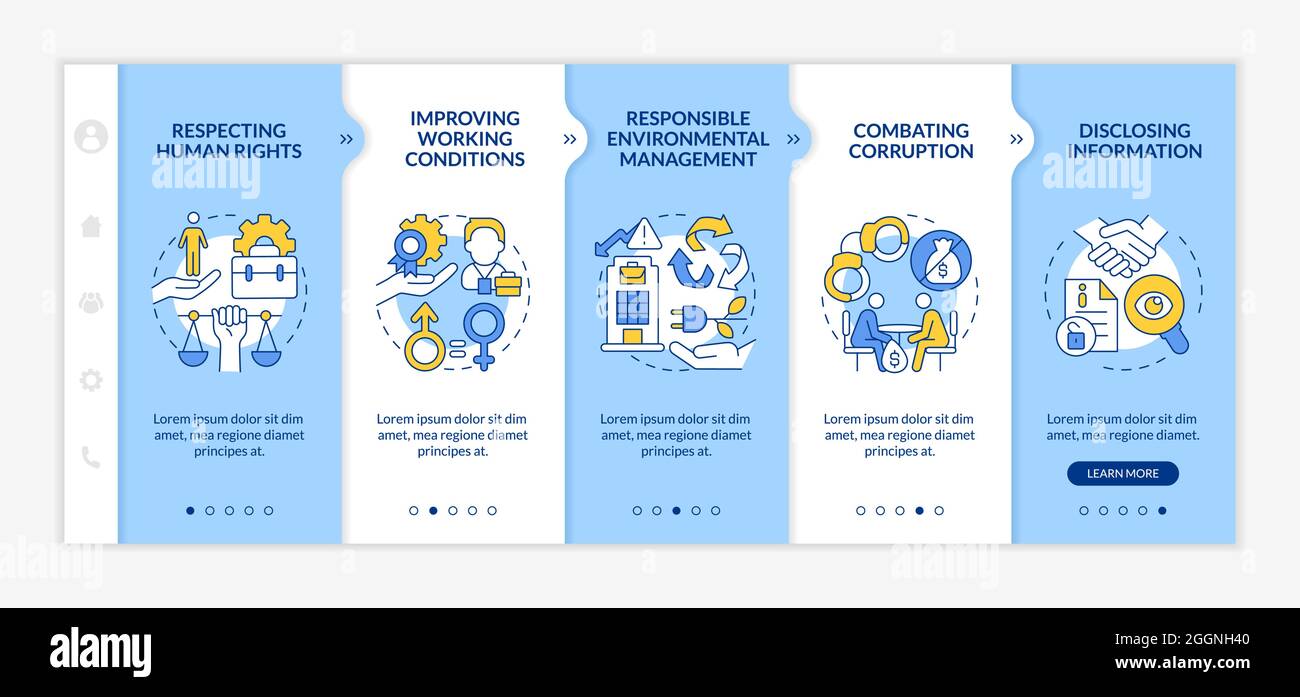 Modèle de scénario d'intégration des problèmes de CSR Illustration de Vecteur