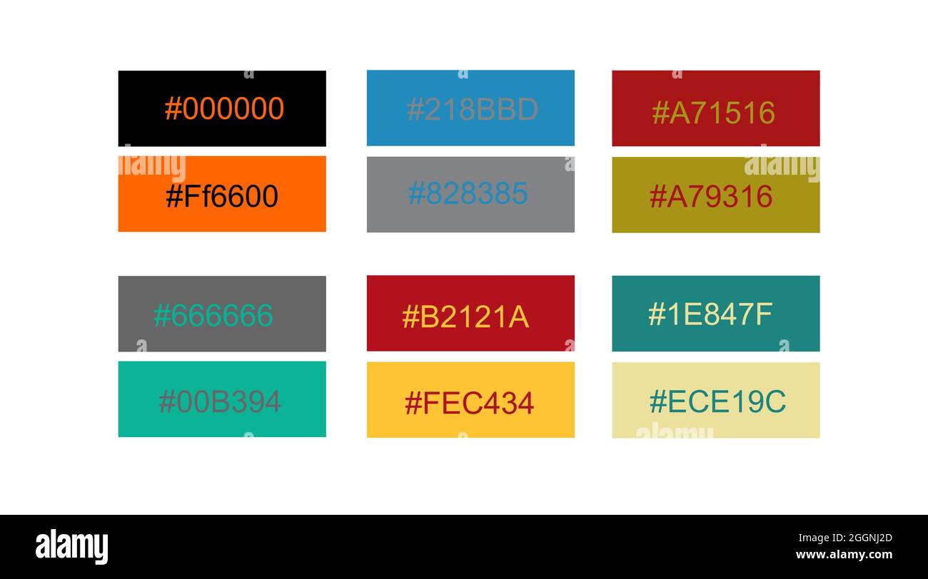 la plupart des combinaisons et codes de couleur accrocheurs Banque D'Images