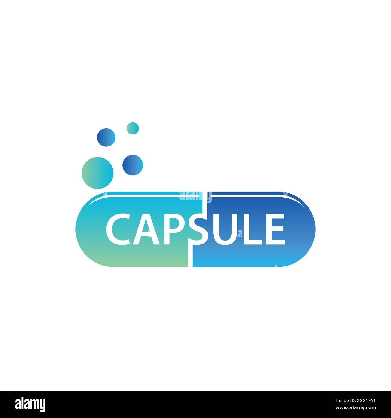 Capsule logo nutrition nature image vecteur. Logo de la capsule symbole d'icône de la nature nutritionnelle Illustration de Vecteur
