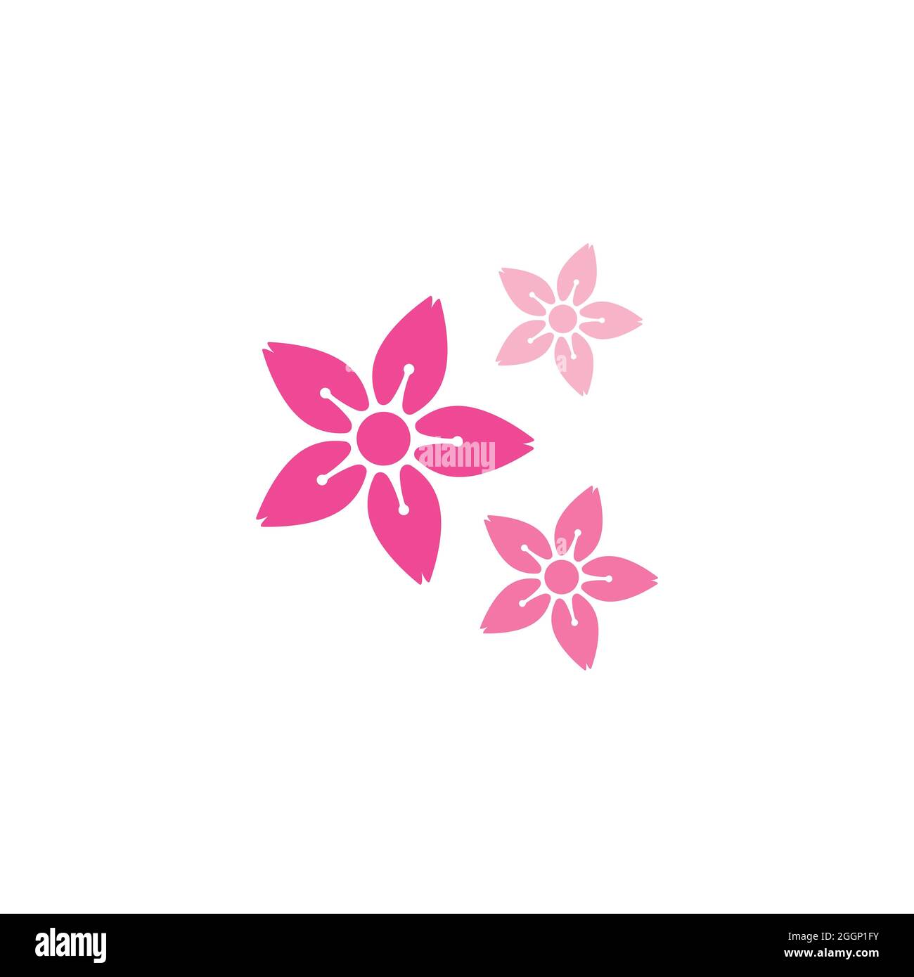 Sakura Beauté fleur Vector Icon illustration design Banque D'Images