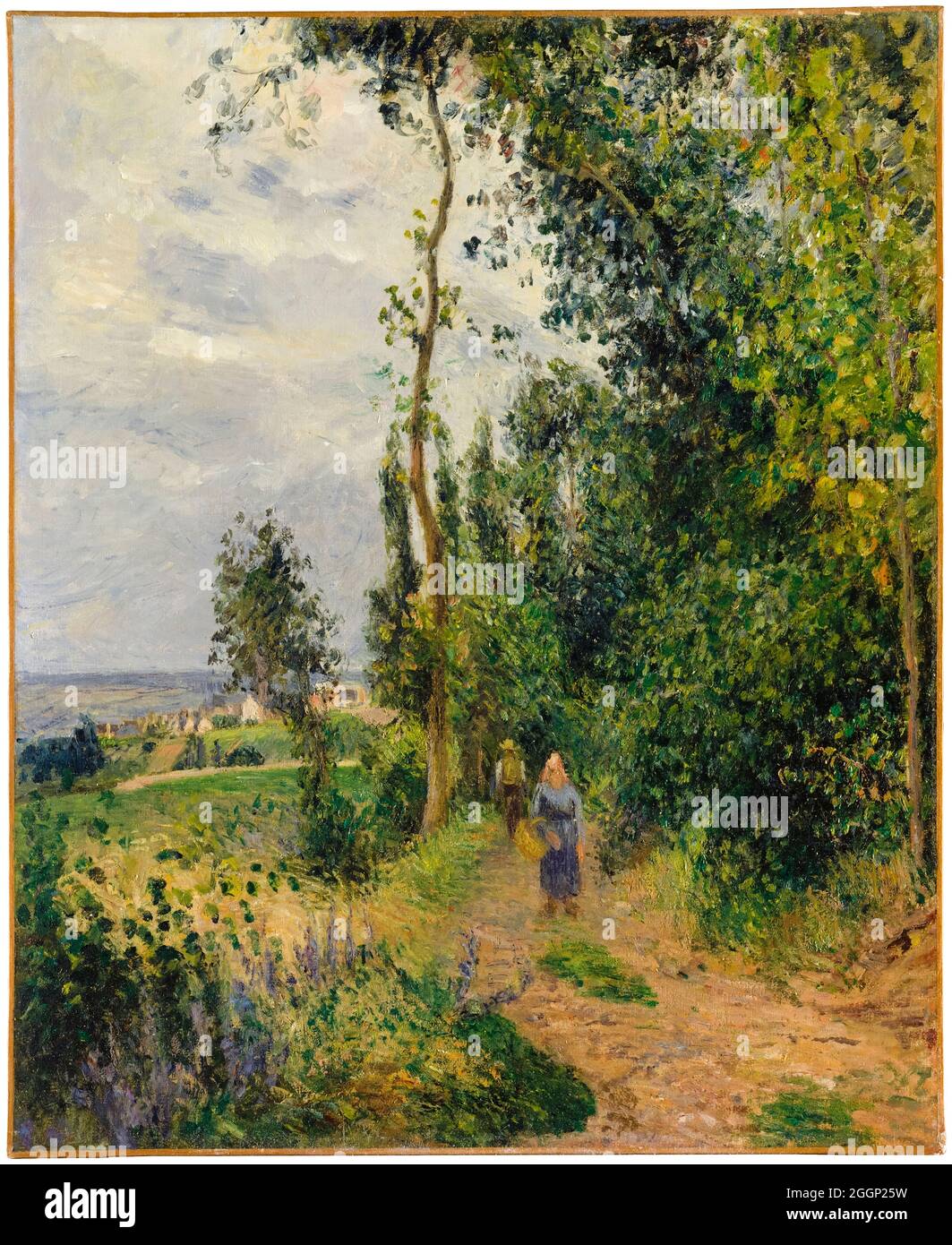 Camille Pissarro, Côte des Grouettes, près de Pontoise, peinture paysagère, vers 1878 Banque D'Images