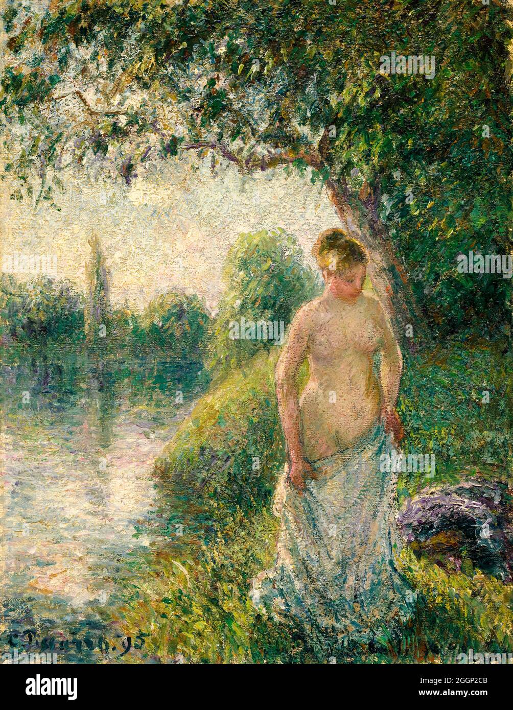 Camille Pissarro, peinture, le Bather, 1895 Banque D'Images