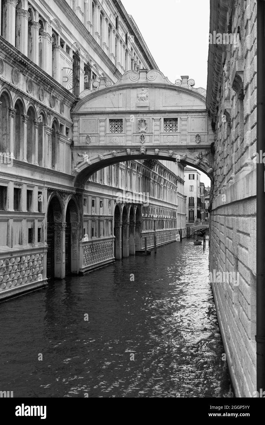 Venise en noir et blanc Banque D'Images