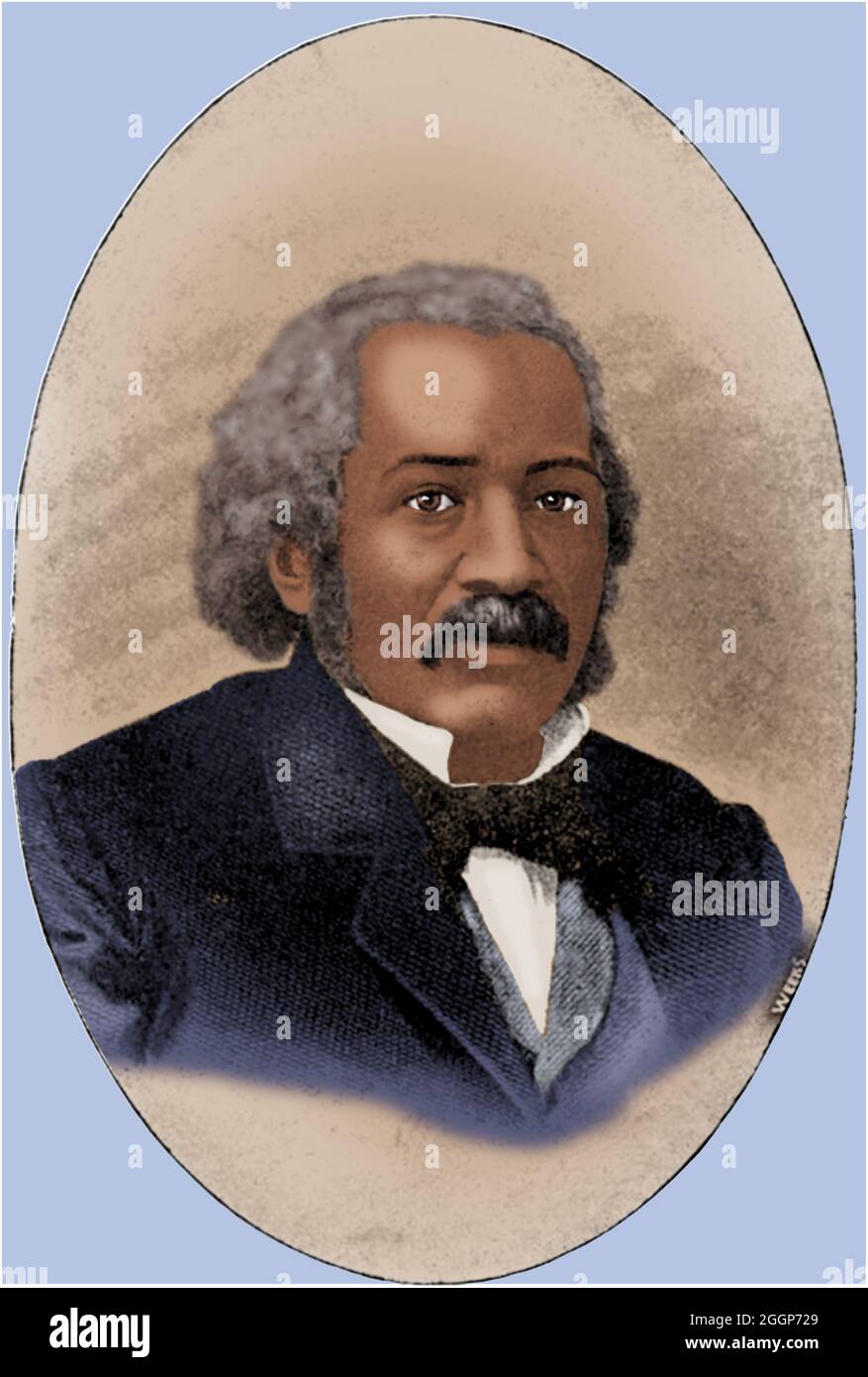 James McCune Smith (1813 - 1865) était un médecin afro-américain, abolitionniste et auteur.Né un esclave, il a déménagé en Écosse pour fréquenter l'Université de Glasgow et a obtenu son diplôme en haut de sa classe.Il a été le premier afro-américain à diriger une pharmacie aux États-Unis.Il était un auteur prolifique et essayiste d'articles relatifs non seulement à la médecine, mais aussi à l'abolition et à la science émergente de la statistique.Semaines, 1888 (écourtées et nettoyées).Colorisé. Banque D'Images