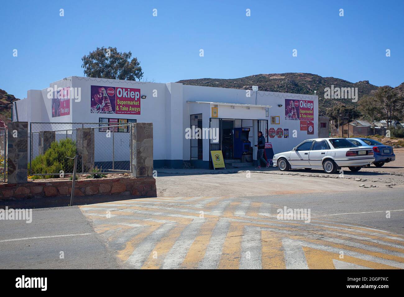 Supermarché Okiep et café à emporter. Norther Cape, Afrique du Sud Banque D'Images