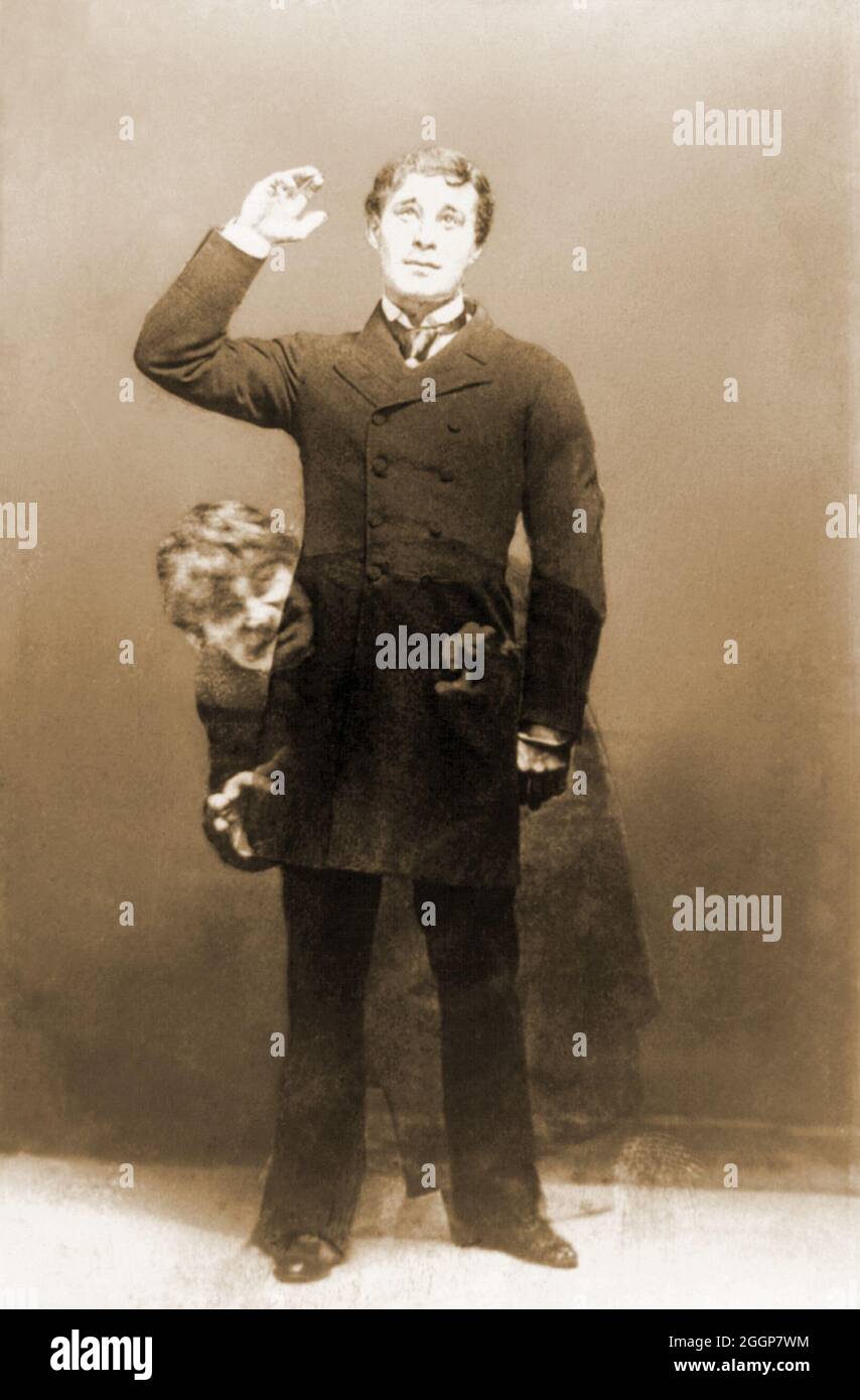 Photographie de trick montrant l'acteur britannique Richard Mansfield en tant que Dr. Banque D'Images