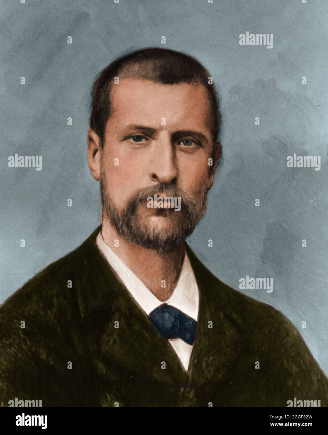 Alexandre Yersin (1863-1943), bactériologue français-suisse et co-découvreur en 1894 du bacille responsable de la peste bubonique, qui fut plus tard nommé Yersinia pestis en son honneur. Banque D'Images