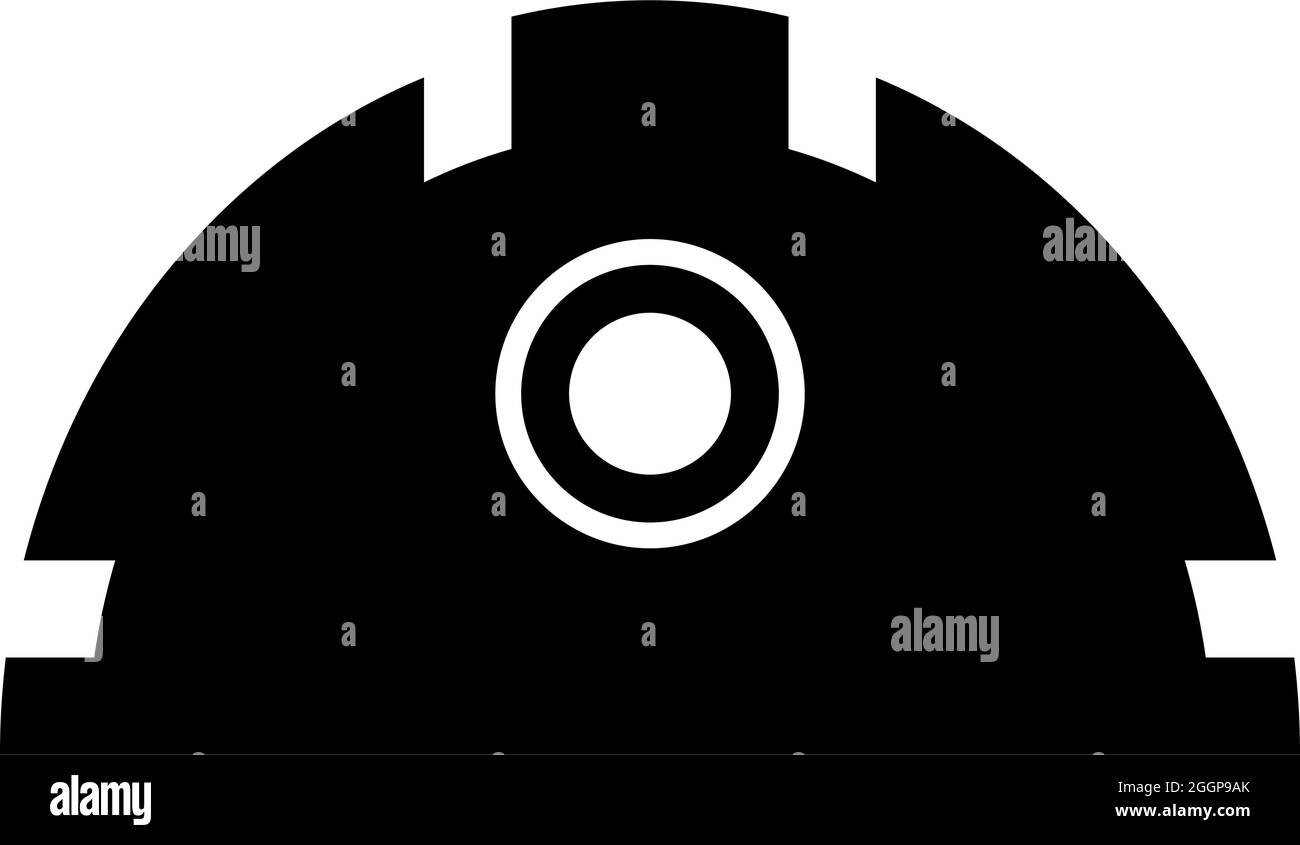 Casque pour la construction sécurité casque icône noir couleur vecteur illustration style plat image simple Illustration de Vecteur