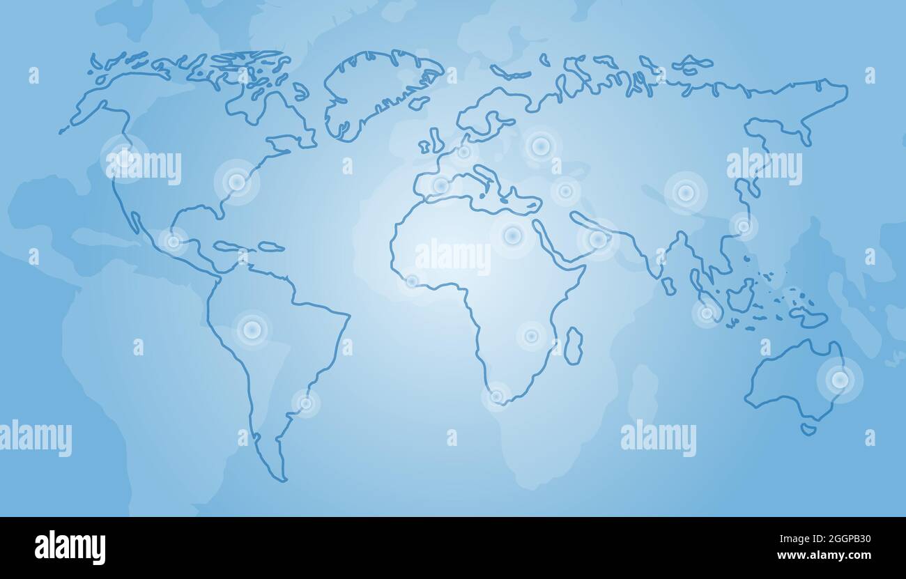 Blue Corporate World Map Vector Illustration Design Illustration de Vecteur