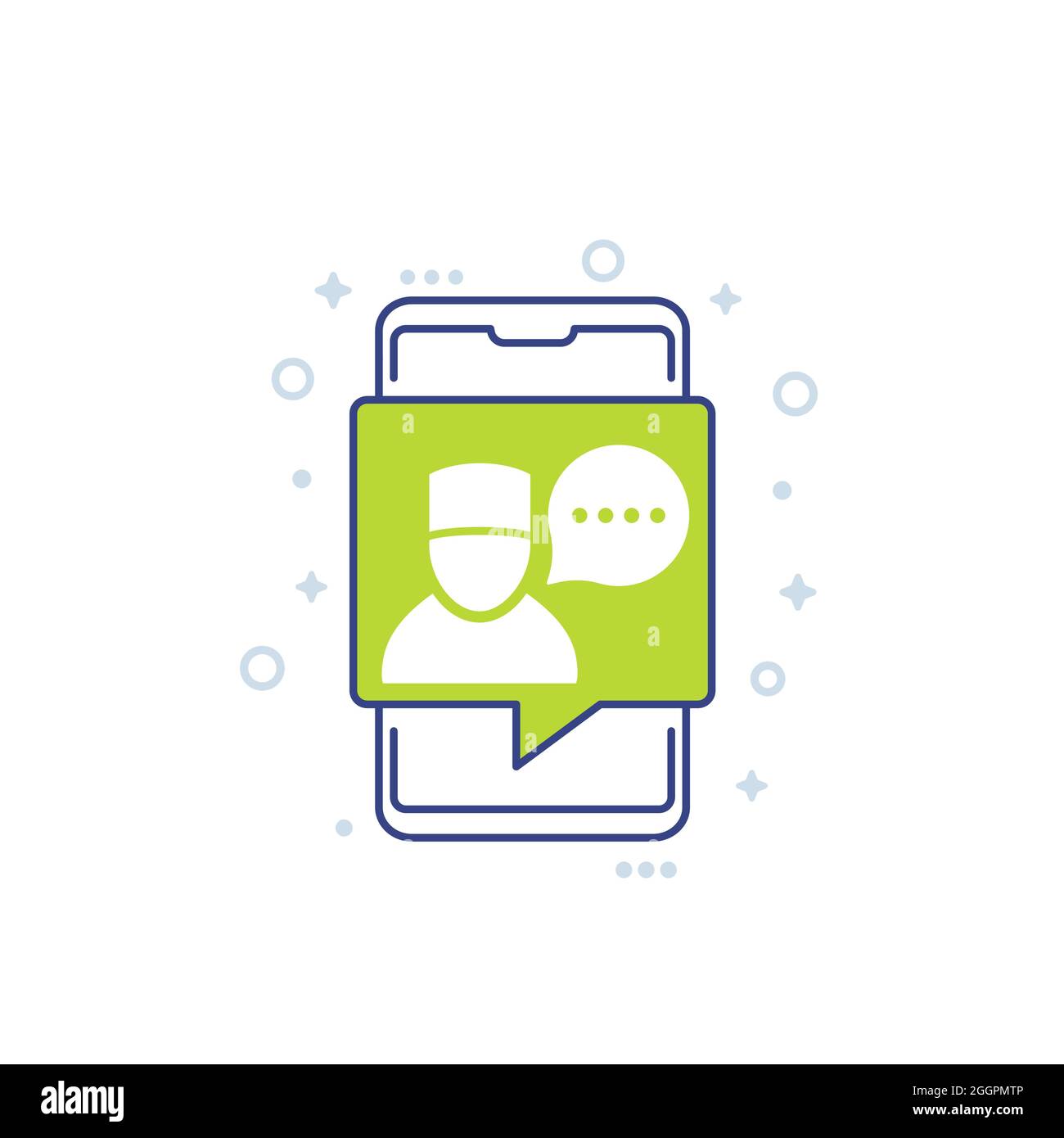 Télémédecine ou médecin en ligne, icône d'application médicale Illustration de Vecteur