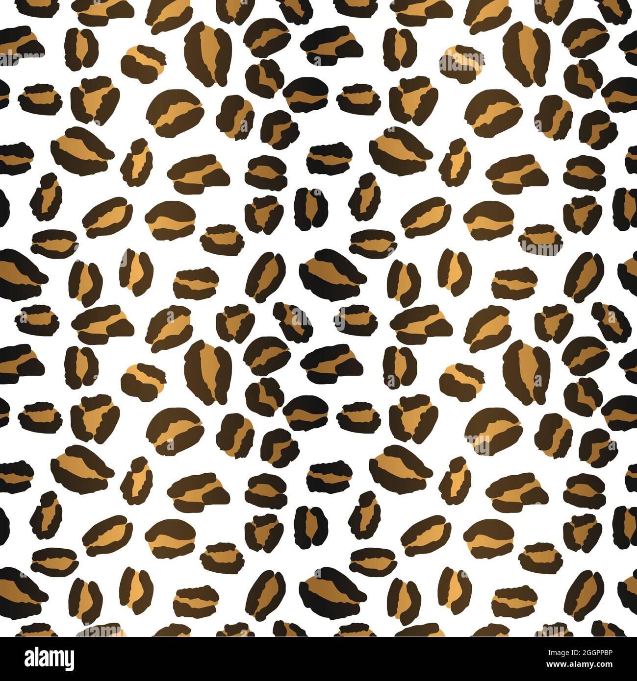 Motif de répétition doré à imprimé léopard Illustration de Vecteur