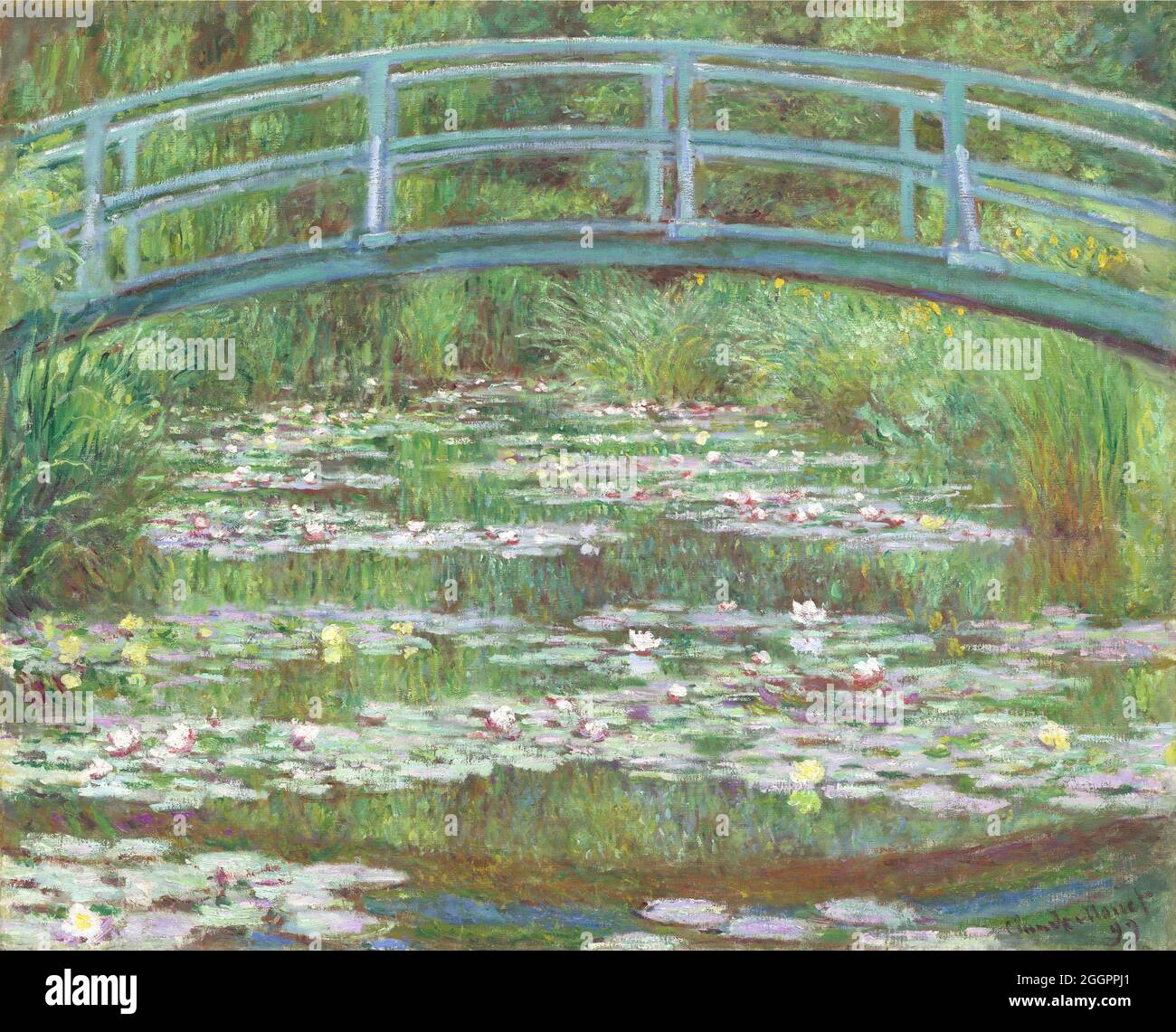 Claude Monet art 0 la passerelle japonaise à Giverny - 1899. Banque D'Images