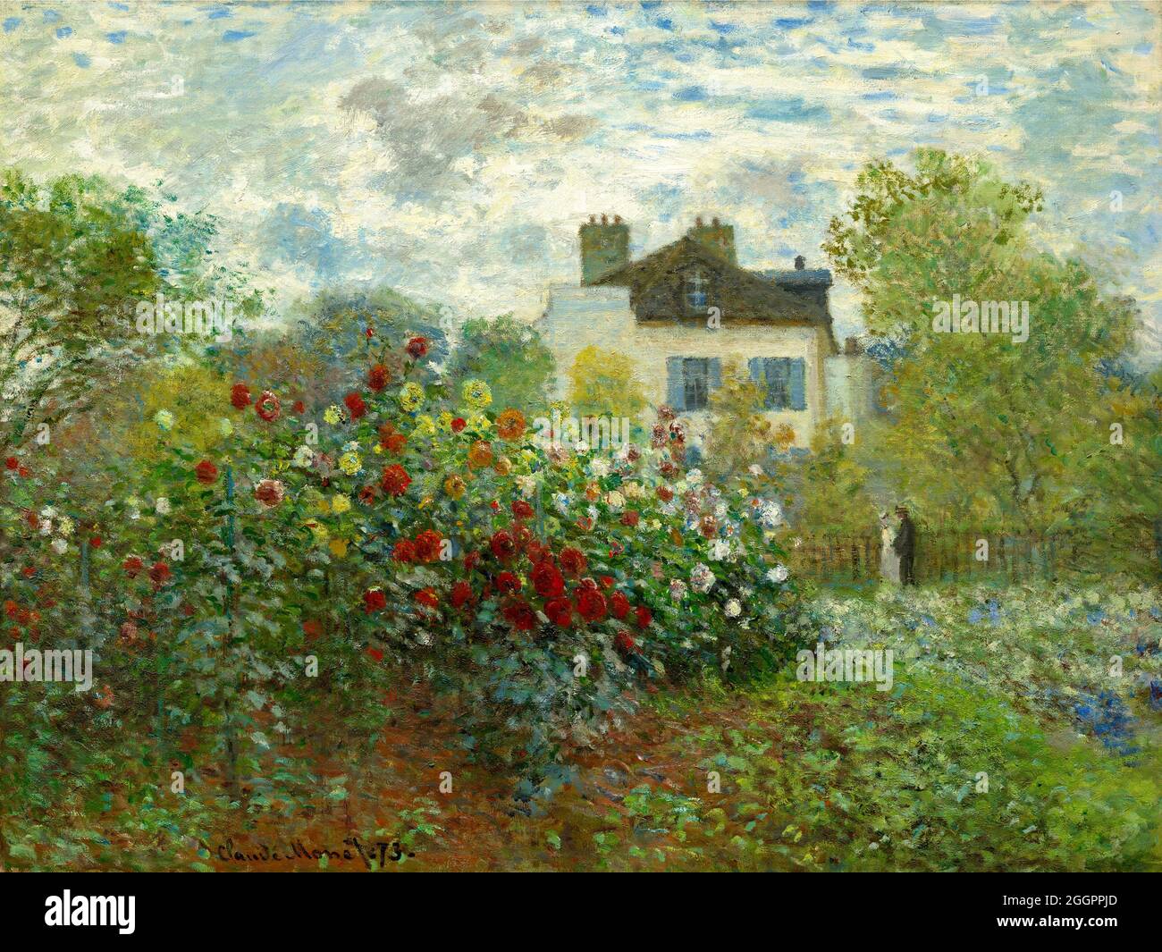 Claude Monet - le jardin de l'artiste à Argenteuil Banque D'Images
