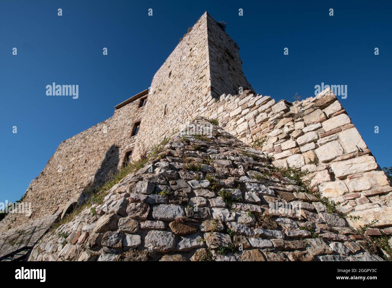 Suvereto. Le 'Rocca' (château) Banque D'Images