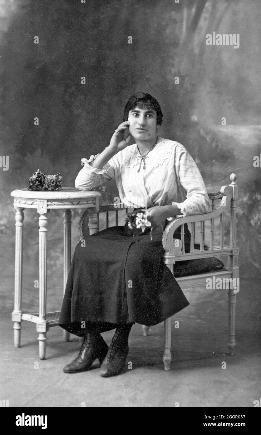 Vieux portrait 1930 environ en Italie Banque D'Images